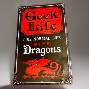Geek Life Normal Life Dragons Embossed 6 x 9.75 in.